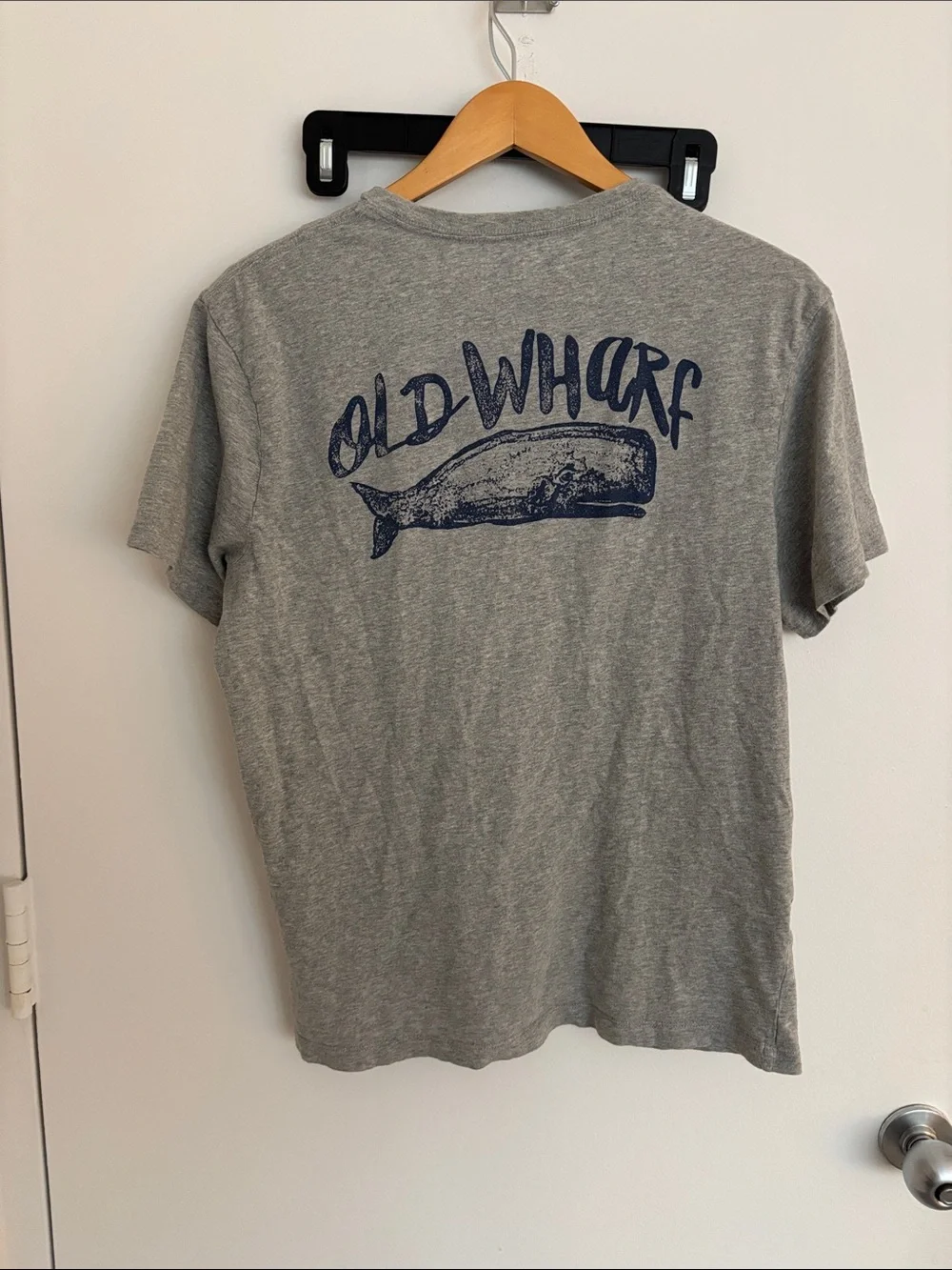 J. Crew Gray Short-Sleeve Crewneck Tee with 'Dockside Tavern' Print